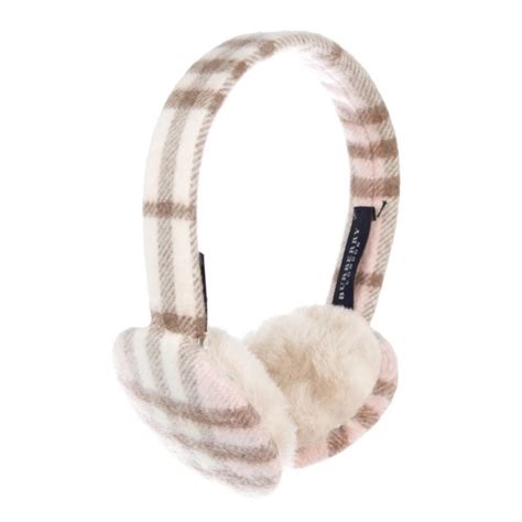 burberry cashmere earmuffs|burberry fluffy shearling.